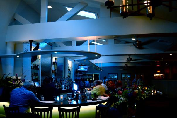 interior dining area at blu on the avenue