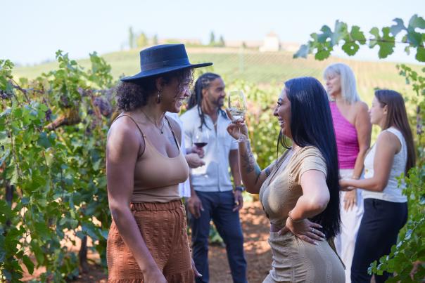 In the vineyard at King Estate Winery