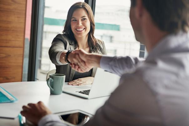 Partners shaking hands