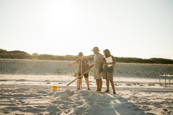 Turtle Patrol identifying a new nest