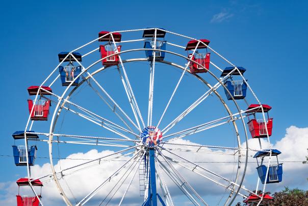 The ferris wheel is one of many attractions at the West End Fair in the Poconos.