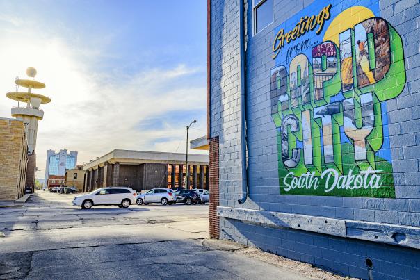 greetings from rapid city mural in downtown rapid city