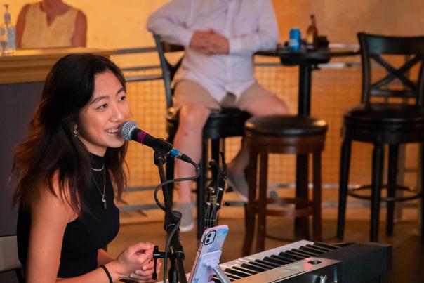 Woman With Keyboard Performing At Ladybug Music Festival In Wilmington, DE