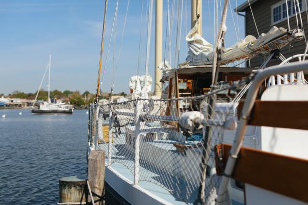A view from the Liberté into the Annapolis Harbor.