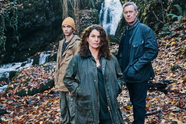 cast of BBC Golddigger at Canonteign Falls