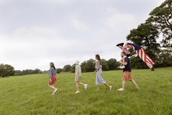 Family on Yorktown Battlefield