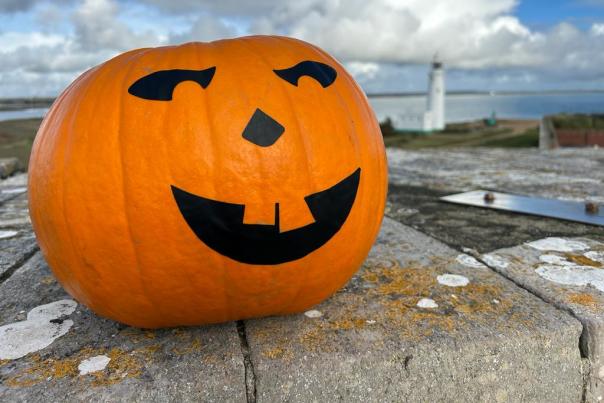 Pumpkin at Hurst Castle this Halloween in the New Forest
