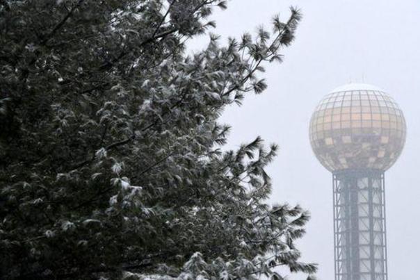 Sunsphere In Knoxville, TN During Winter