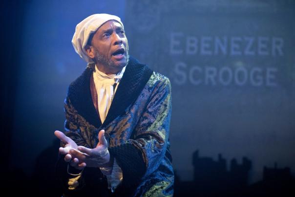 Dexter Hamlett as Ebenezer Scrooge.