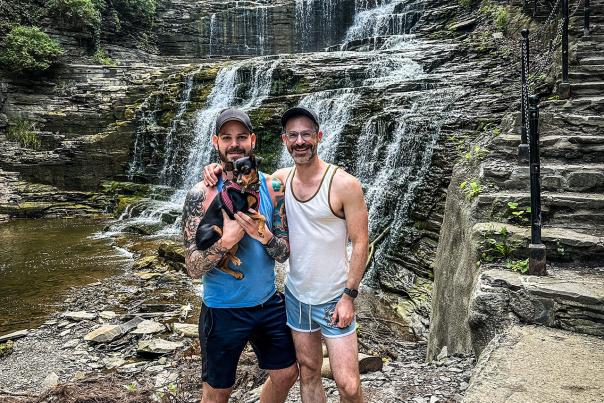 Dog on Cascadilla Gorge Trail
