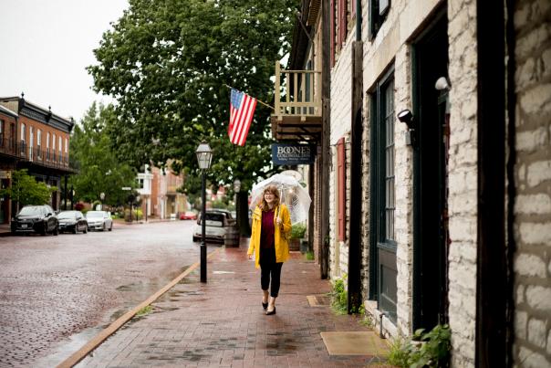 Rainy day on Main Street