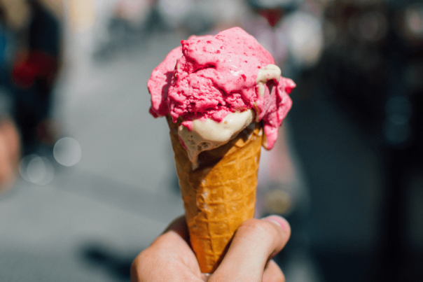 Person holding icecream