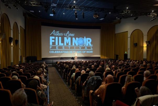 Audience at the Camalot Theater for the Arthur Lyons Film Noir Festival