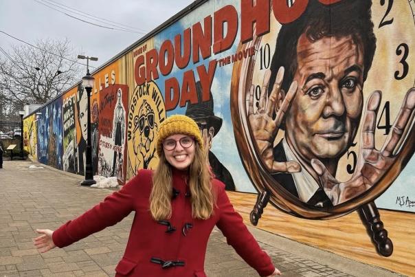 The Wisconsinista at the Groundhog Mural