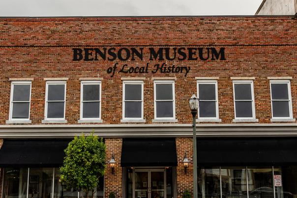 Exterior photo of the Benson Museum of Local History in Benson, NC.