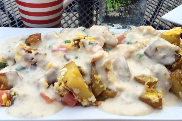 the garbage plate brunch at the friendly fox