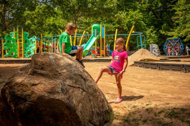 Kids on Playground at Dan Nicholas Park