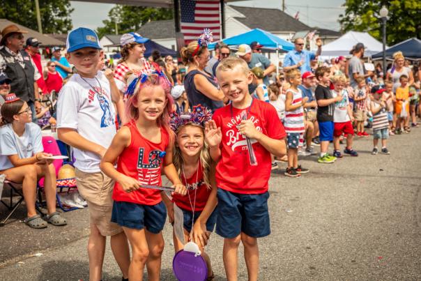 Kids at fourth of July parade