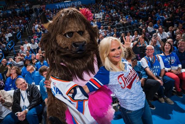 Kristen Chenoweth at the Thunder game