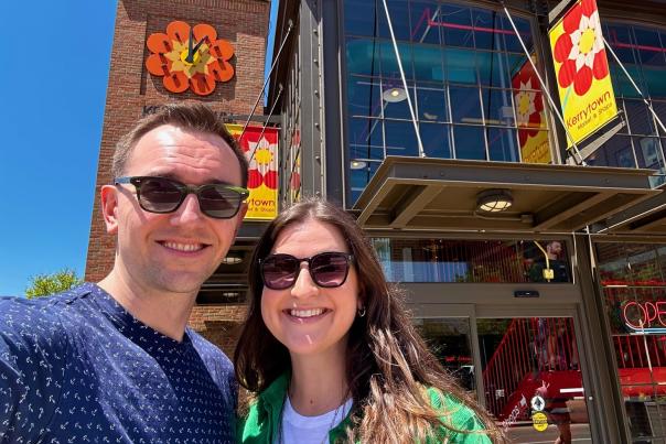 Bri and Christopher Mictchell at Kerrytown market