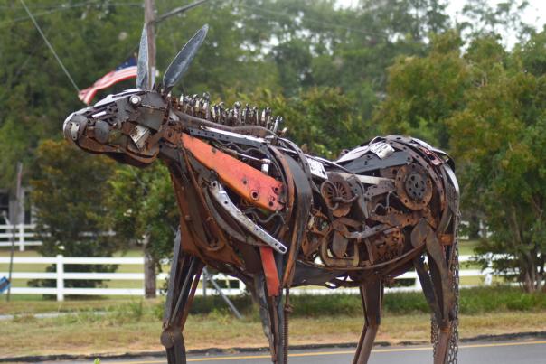 Mule Sculpture in Benson