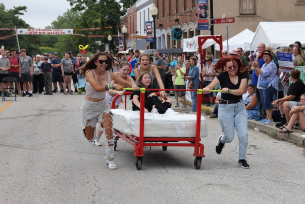 Old Fashion Days Bed Race (Photo by Old Fashion Days on Facebook)