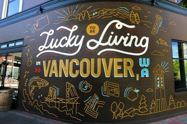 Lucky to be Living in Vancouver WA Mural