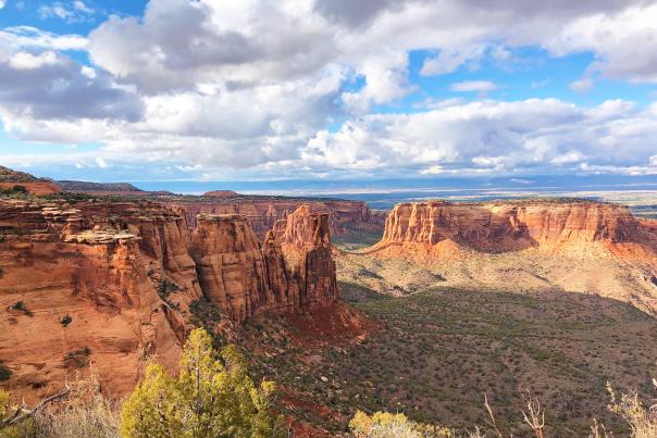 View of Rock Formations in Colorado National Monument