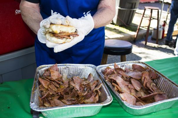 A ham sandwich from the annual Ham & Yam event held in Smithfield, NC.