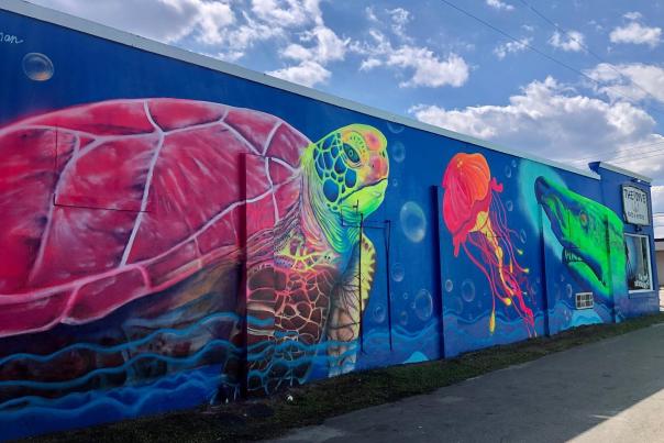 Marine Magic mural in Carolina Beach