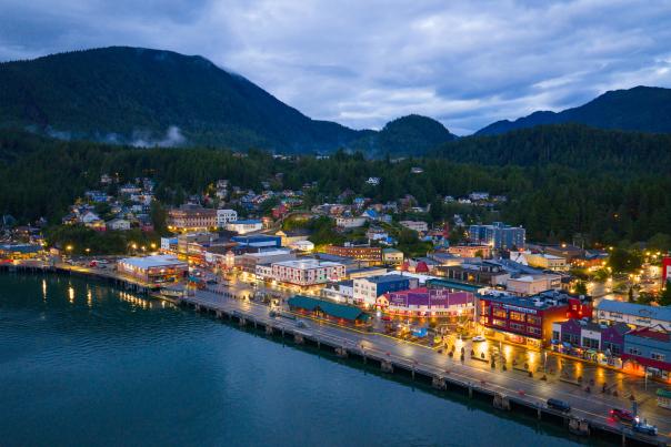 Ketchikan at Dusk Aerial View 2025 - 11