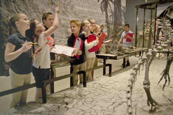 Kids at a the National History Museum