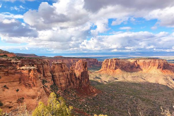 View of Rock Formations in Colorado National Monument