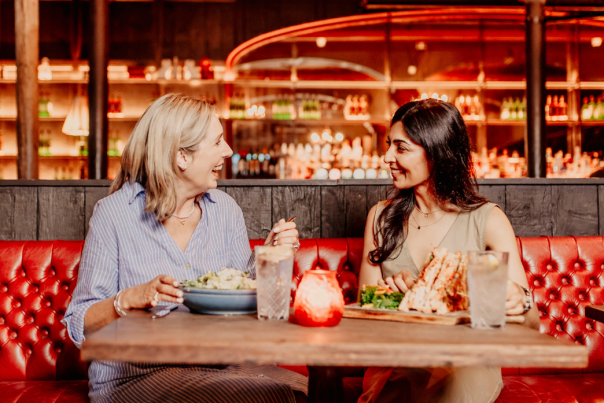 Two ladies having lunch at Henry's Belfast