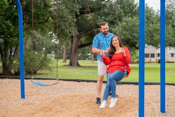 jillian and brady on the playground