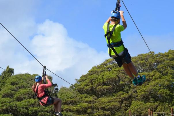 Ziplining at Kersey Valley Attractions