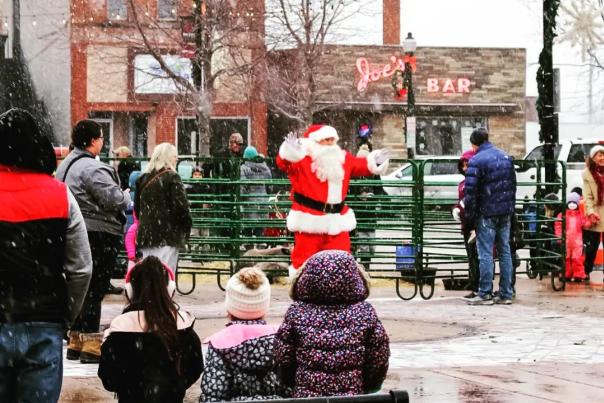 Santa in Downtown Stevens Point for Holiday Event