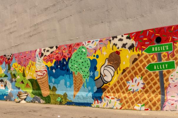 Rosie's Ice Cream mural Jay Stooks