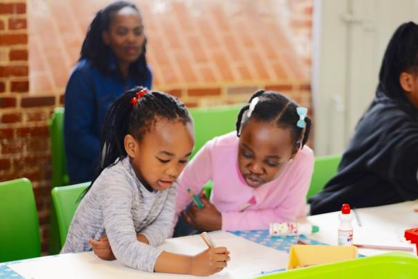 Children take part in an interactive craft workshop at Aspex Portsmouth