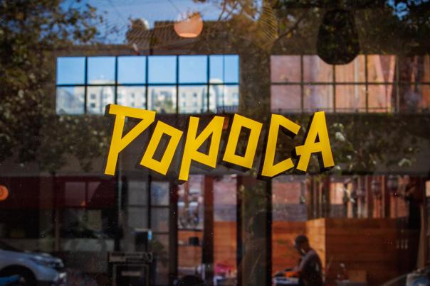 Popoca outside of restaurant