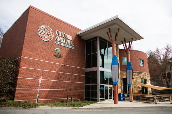 Exterior of the Outdoor Knoxville Adventure Center building