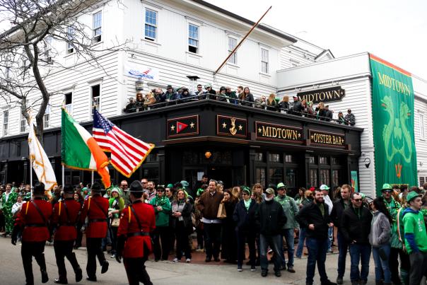 Saint Patrick's Day Parade at Midtown Oyster Bar in  Newport, RI