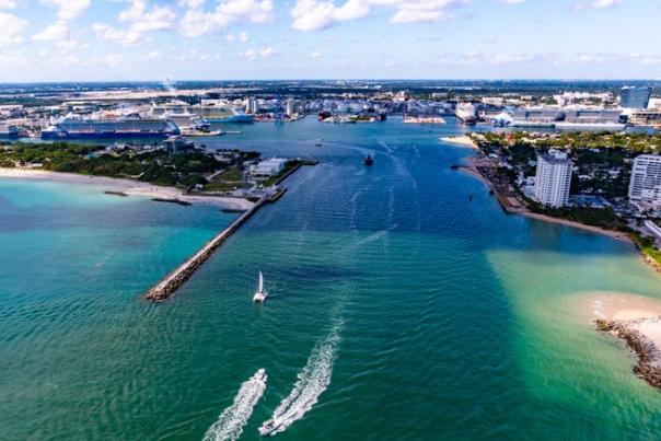 Port Everglades entrance channel.
