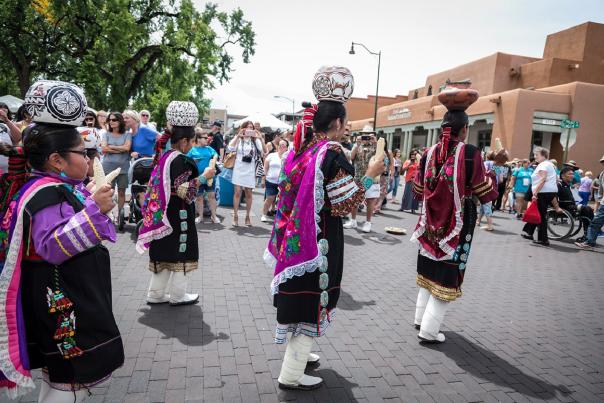 Performers at Santa Fe Indian Market
