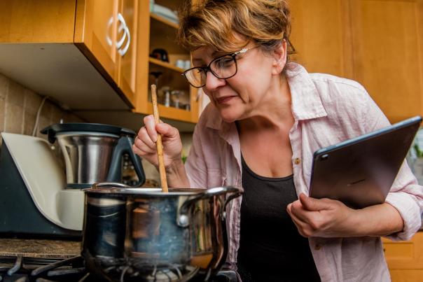 woman cooking