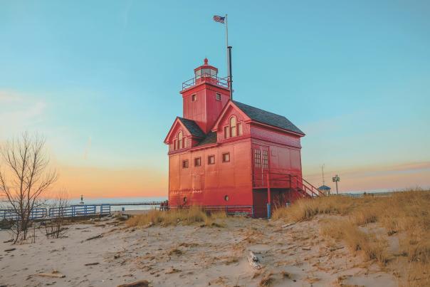 red lighthouse