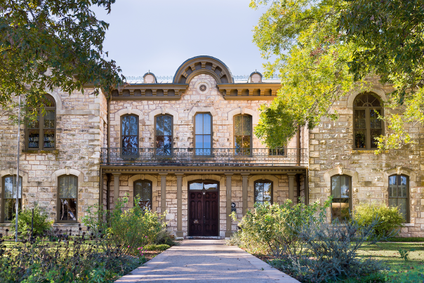 Fredericksburg Memorial Library in Fredericksburg Texas with limestone veneer