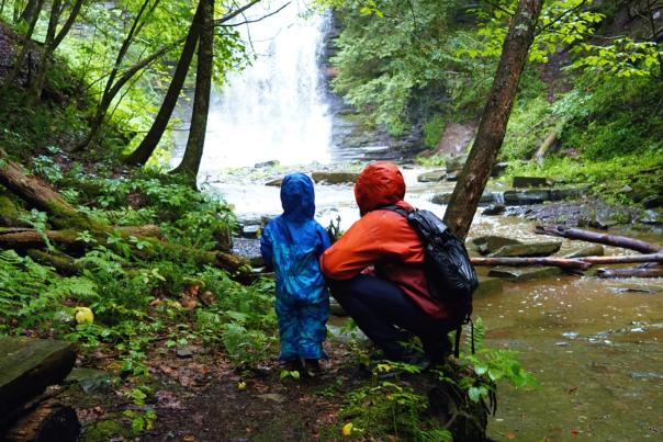 Family at a Waterfall