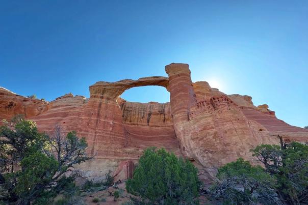 View of Arch in Rattlesnake Arches Canyon