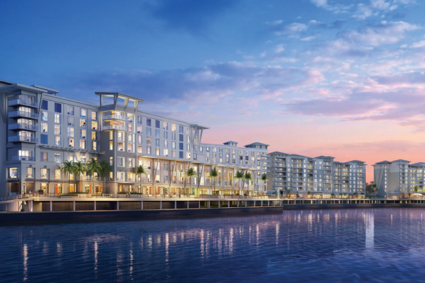 View of Sunseeker Resort from the waters of Charlotte Harbor in Punta Gorda/Englewood Beach